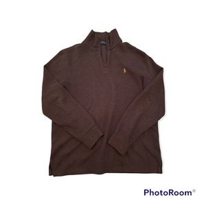 Polo Ralph Lauren, brown sweater size M, Quarter 1/2 zip